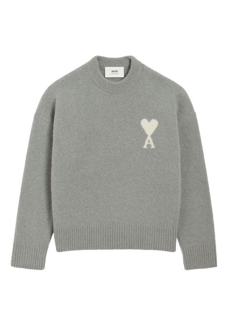 Maglione ami de coeur in grigio AMI Paris - uomo AMI PARIS | UKS836KN0135058